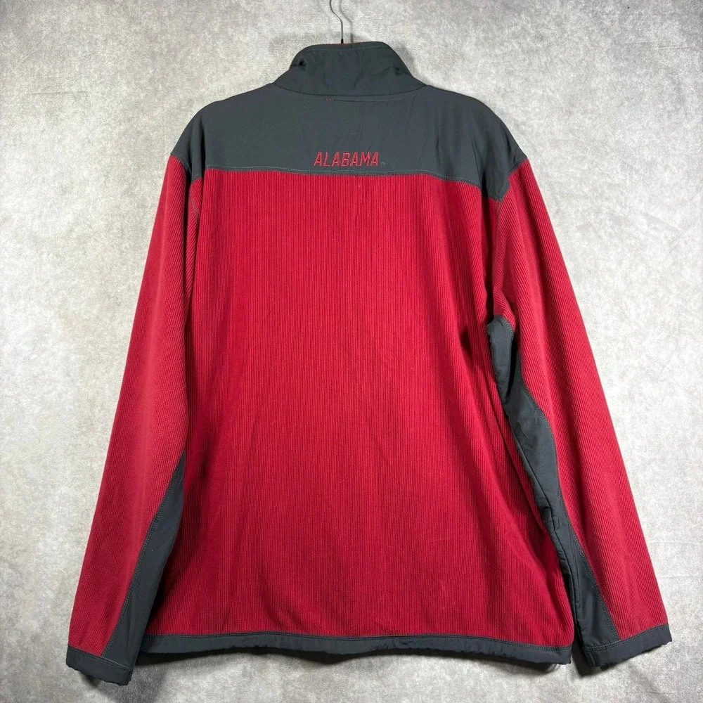 Colosseum Alabama Crimson Tide Jacket Mens Size XL Red Gray Colorblock Knit